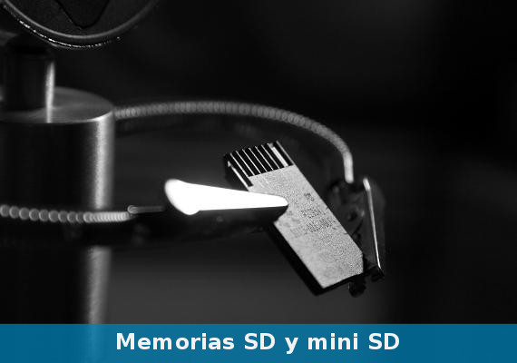 Disponemos de memorias SD y mini SD de varias marcas y capacidades para que puedas elegir la que mejor se adapte a tus necesidades.